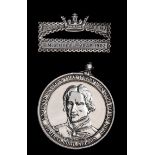*Blue Jacket Heavy Gun Prize Firing Medal, in silver, by J.N. Masters of Rye, facing bust of Nelson,
