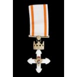 *Lithuania, Order of Vytautus the Great, Fifth Class breast badge, in silver-gilt and enamels, the