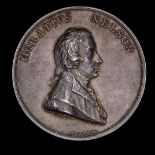 *Death of Nelson, 1805, silver medal, by Abramson, bust right, rev., rostral column decorated with