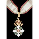 *Bulgaria, Order of Civil Merit, type 2 (1908-44), with Royal crown, Third Class neck badge, in