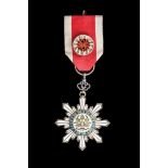*China, Order of the Golden Grain, Fourth Class breast badge, in silver-gilt and enamels, width