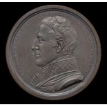 *Record of British Valour (Victories of the Peninsular War), 1815, copper box medal, by I. Porter