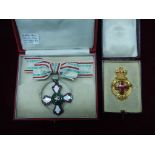 Bulgaria, Order of the Red Cross, Second Class Lady’s breast badge, in silver and enamels, width