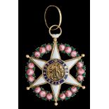 *Brazil, Order of the Rose, Dignitary’s set of insignia, French-made, comprising neck badge, in gold