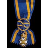 *Netherlands, Order of the Netherlands Lion, Grand Cross sash badge, in gold and enamels, width 57.
