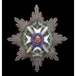 *Serbia, Order of the Cross of Takovo, Grand Cross breast star, with Milan IV monogram at centre, by