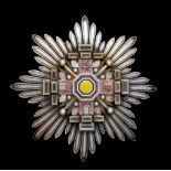 *Manchukuo, Order of the Pillars of State, Second Class breast star, in silver, with gilt and