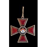 *Russia, Order of St Vladimir, Second Class neck badge in gold and enamels, by Julius Keibel, St