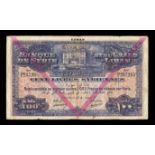 *Syria, Banque de Syrie et du Grand-Liban, 100 livres, 1939 Provisional Issue, overprint syrie