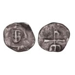 *Constans II, eighth siliqua, Rome, facing bust, rev., rm monogram, 0.15g (cf. O’Hara, SNR 64,