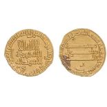 *Abbasid, temp. al-Rashid, dinar, 191h, rev., letter ra below, 3.98g (Bernardi 72), edge shaved,