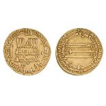 Abbasid, al-Rashid, dinars (2), 185h and 186h, both in the name of the heir al-Amin, 4.18, 4.17g (