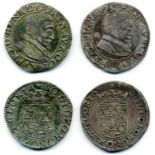 France, Orange, Fredrick Henry (1625-49), testons (2), different bust and reverse varieties, very