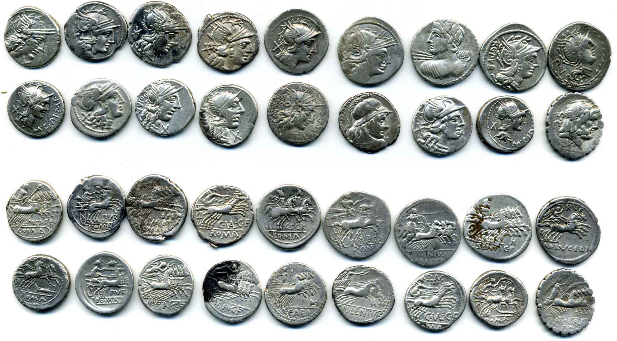 Roman Republic, miscellaneous denarii (18), various types (including Cr. 187/1, 228/2, 324/1, 354/