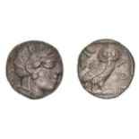 *Attica, Athens, tetradrachm, c. 430 BC, head of Athena right, rev., owl, 17.15g (SNG Cop 31),