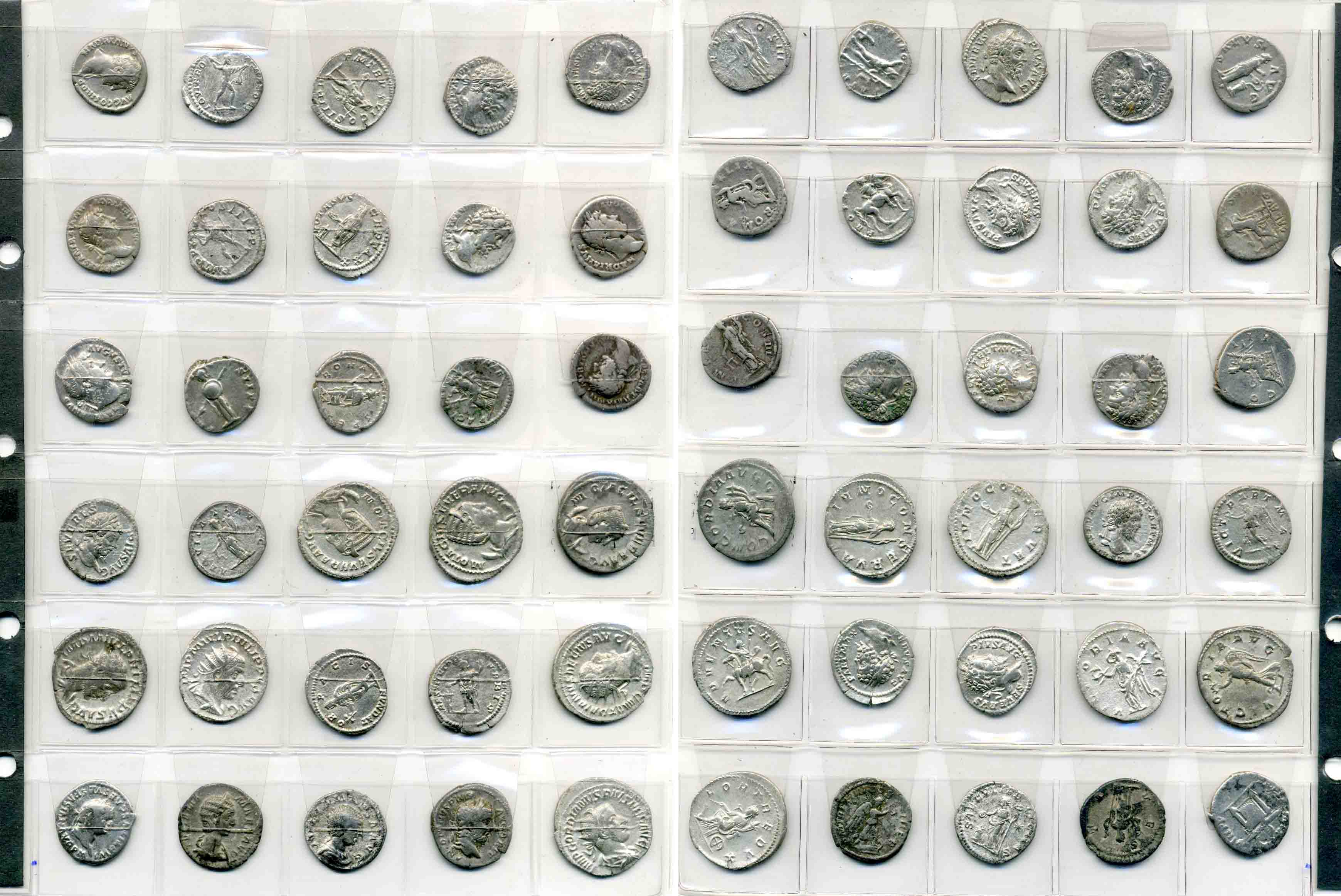 Roman silver (30), comprising denarii of Vespasian, Hadrian (6), Septimius Severus (12),