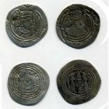 Arab-Sasanian, ‘Ubaydallah b. Ziyad, drachms (2), ST (Istakhr) 61h and SYWN (unidentified mint) 60h,