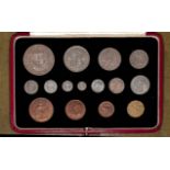 George VI, Coronation, 1937, proof set of 15 silver and base metal coins, another similar,