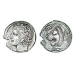 *Sicily, Leontini, tetradrachm, c. 425 BC, laureate head of Apollo left, rev., lion’s head left with