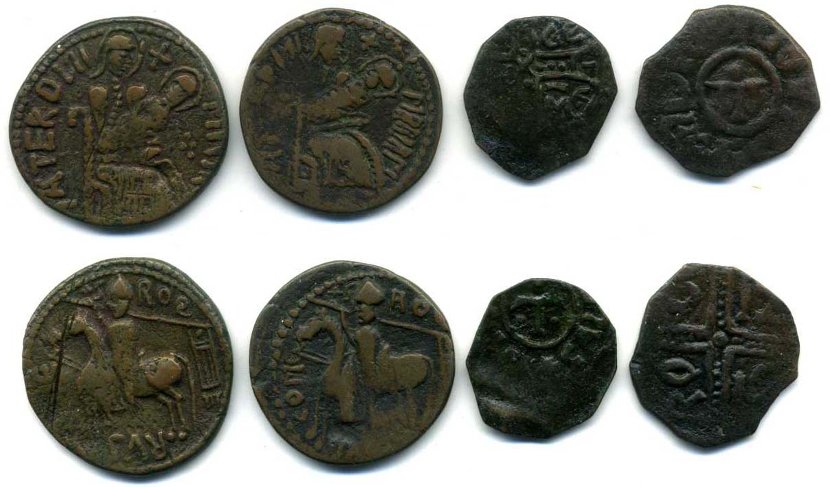 Italy, Mileto, Roger I (1085-1101), follari (2), cross rev, T,  trifollari (2), Count on