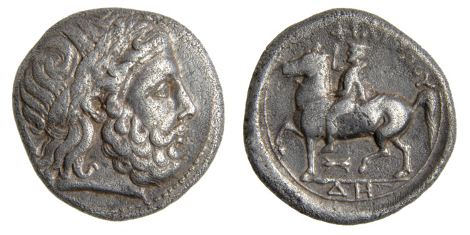 *Kings of Macedon, Philip II, tetradrachm, Amphipolis, c. 355 BC, head of Zeus right, rev., king