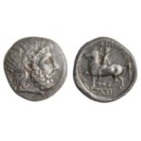 *Kings of Macedon, Philip II, tetradrachm, Amphipolis, c. 355 BC, head of Zeus right, rev., king