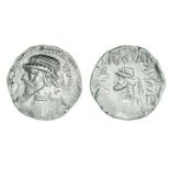 *Elymais, Kamnaskires V, tetradrachm, bearded bust left; star over anchor behind, rev., smaller bust