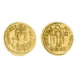 *Maurice Tiberius (582-602), solidus, Carthage, dated 593/4, facing bust, rev., angel; indiction