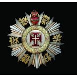 Portugal, Order of Christ, breast star, early 19th century, in silver, gold and enamels, of fine