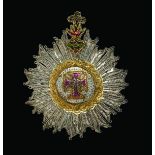 Portugal, Order of Christ, an early cloth and bullion breast star, of smaller size, c.1800, in