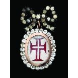 Portugal, Order of Christ, jewelled breast badge, mid-late 18th century, in silver, gold and