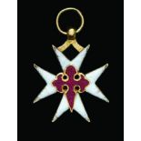 Portugal, Combined Order of St James of the Sword and the Order of Malta, badge, early 18th century,