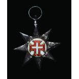 Portugal, Order of Christ, star-shaped breast badge, 17th century, in silver, gold and enamels, star