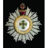 Portugal, Order of Aviz, breast star, early 19th century, in silver, silver-gilt, gold and