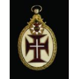 Portugal, Order of Christ, Grand Cross set of insignia, c.1800, comprising sash badge of oval