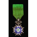 Portugal, Order of Aviz, Knight’s breast badge, pre-1894 type, in silver-gilt with blue, white and