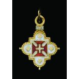 Portugal, Order of Christ, quadrilobe breast badge, late 17th century / early 18th century, in