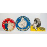 MICHELIN: A group of Michelin advertising signs in various shapes (9 items).