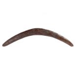 A Superb Transitional Boomerang South West Queensland (late nineteenth century) carved hardwood