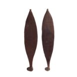 Two Rare Spearthrowers (marea) South Western Australia (early-mid nineteenth century) carved