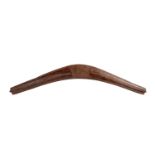 An Exceptional Boomerang South West Queensland (nineteenth century) carved hardwood 66cm long