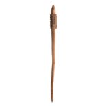 A Pineapple Headed Club Queensland (circa 1900) carved hardwood 78cm long  PROVENANCE Private