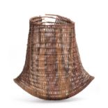 A Bicornual Basket (jawun) Herberton Gorge, North Queensland (circa 1900) woven lawyer cane and