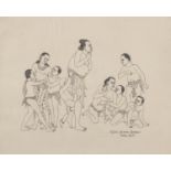 I Gusti Nyoman Lempad (1862-1978)  I Gusti Nyoman Lempad (1862-1978)  Figure Group  Ink on paper