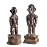 A Pair of Standing Bululs Kababuyan Village, Ifugao, Philippines (circa 1900)  A Pair of Standing