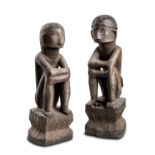 A Pair of Seated Bululs Lagawe, Ifugao, Philippines (circa 1900)  A Pair of Seated Bululs  Lagawe,