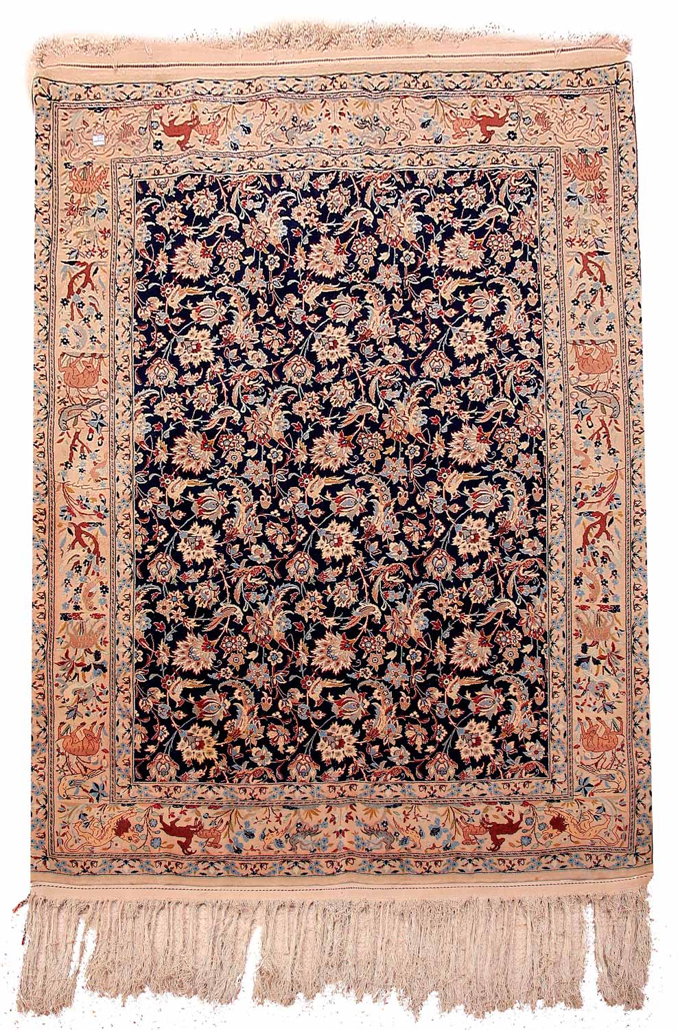 A Kashan rug with silk highlights, Iran  A Kashan rug with silk highlights, Iran  165 x 110cm