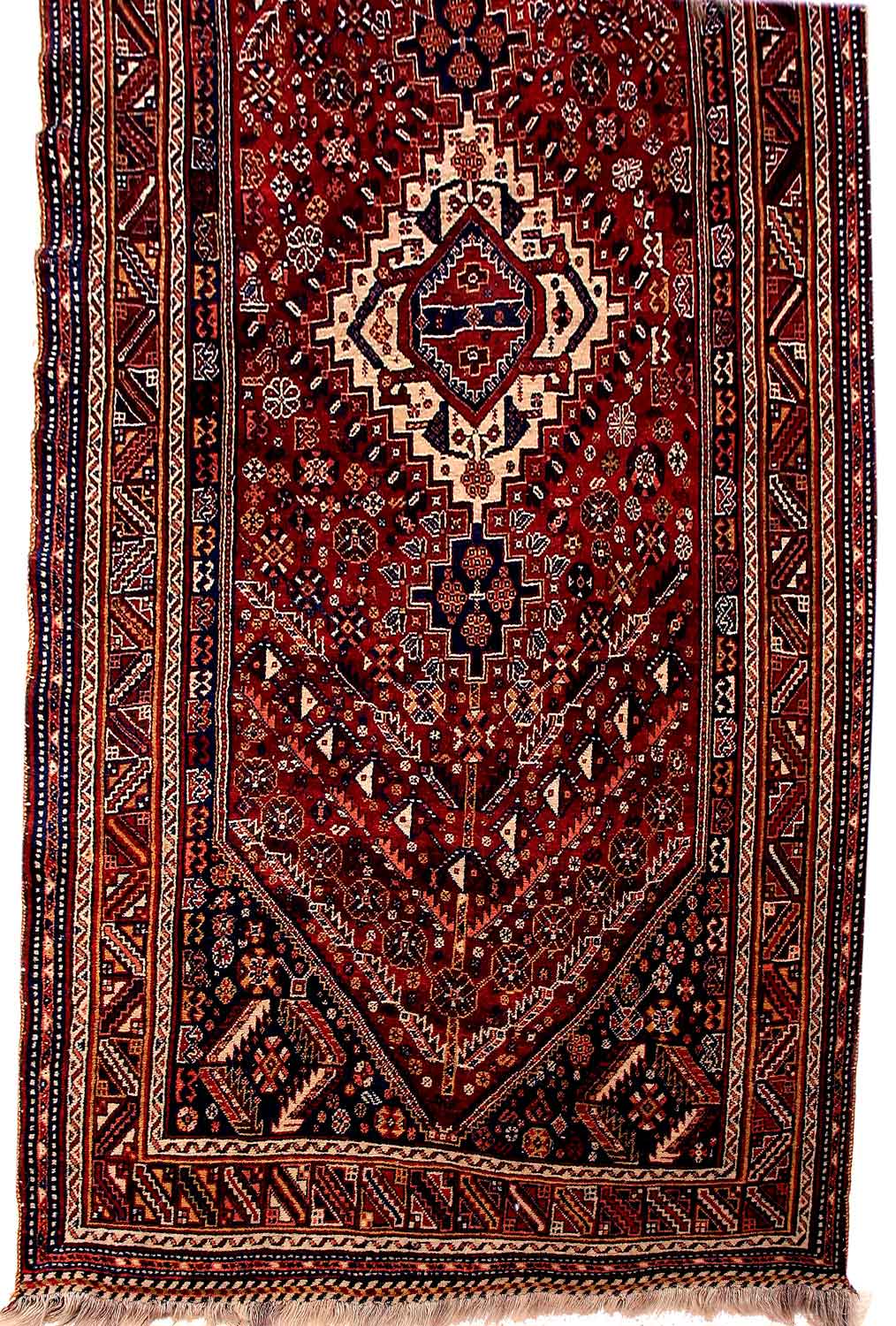 A Shiraz district tribal rug, southern Iran, mid-twentieth century.  A Shiraz district tribal rug,