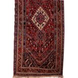 A Shiraz district tribal rug, southern Iran, mid-twentieth century.  A Shiraz district tribal rug,