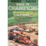 BRANDS HATCH: A Brands Hatch Race of Champions Sunday 17th March poster together with a poster from